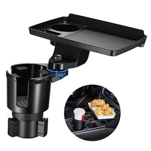 Cup Holder Tray for Car, 2 in Detachable Car Food Table Tray with Solid Base 1 - Picture 1 of 7