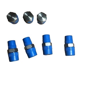 4 Ham-Let Reducing Hex Nipples 3/8''x1/4" Male NPT 316 SS And (3) 3/8” Hex Plugs - Picture 1 of 5