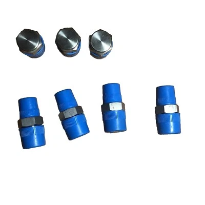 4 Ham-Let Reducing Hex Nipples 3/8''x1/4" Male NPT 316 SS And (3) 3/8” Hex Plugs - Image 1 of 4
