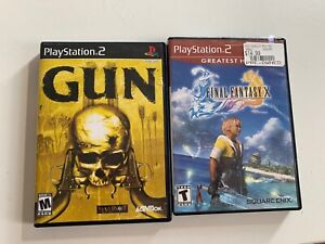 Final Fantasy X & Gun (PlayStation 2, 2001) Complete FFX FF10 PS2 & Tested