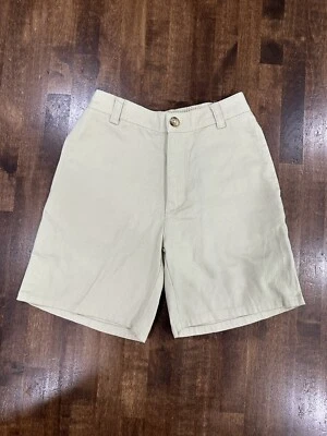Hanna Andersson Boys 110 Size 5 Khaki Linen Cotton Blend Chino Tan Shorts EUC - Image 1 of 4