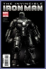 INVINCIBLE IRON MAN 1 2008 2ND PRINT VARIANT ROBERT DOWNEY NM SHARP UNREAD 1OWNR