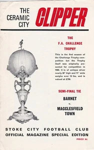 BARNET v MACCLESFIELD TOWN ~ FA CHALLENGE TROPHY SEMI FINAL @ STOKE 1970 ~ NEUWERTIG - Bild 1 von 1