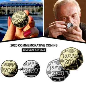 Coin Home Medal Hard Years I Survived 2020 Alloy Commemorative Memorial - Picture 1 of 7