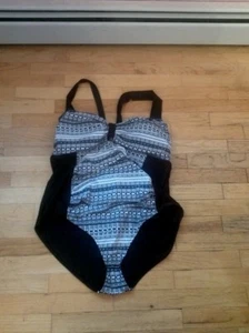 Nwt JOE BOXER womens junior plus swimsuit black white 3x - Picture 1 of 3