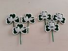 6 Vintage YF Cup Cake Toppers Saint Patrick's Day Decorations Plastic Pipe~Hat