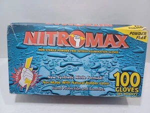 Nitromax Nitrile Gloves Powder Free 100 pack Size Large - Picture 1 of 5