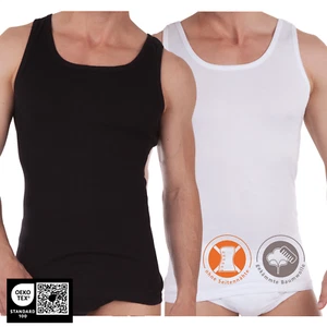 Unterhemden Herren Feinripp 2-4-8-12 Stück Weiß - Schwarz Baumwolle Gr. M - 4XL - Bild 1 von 13