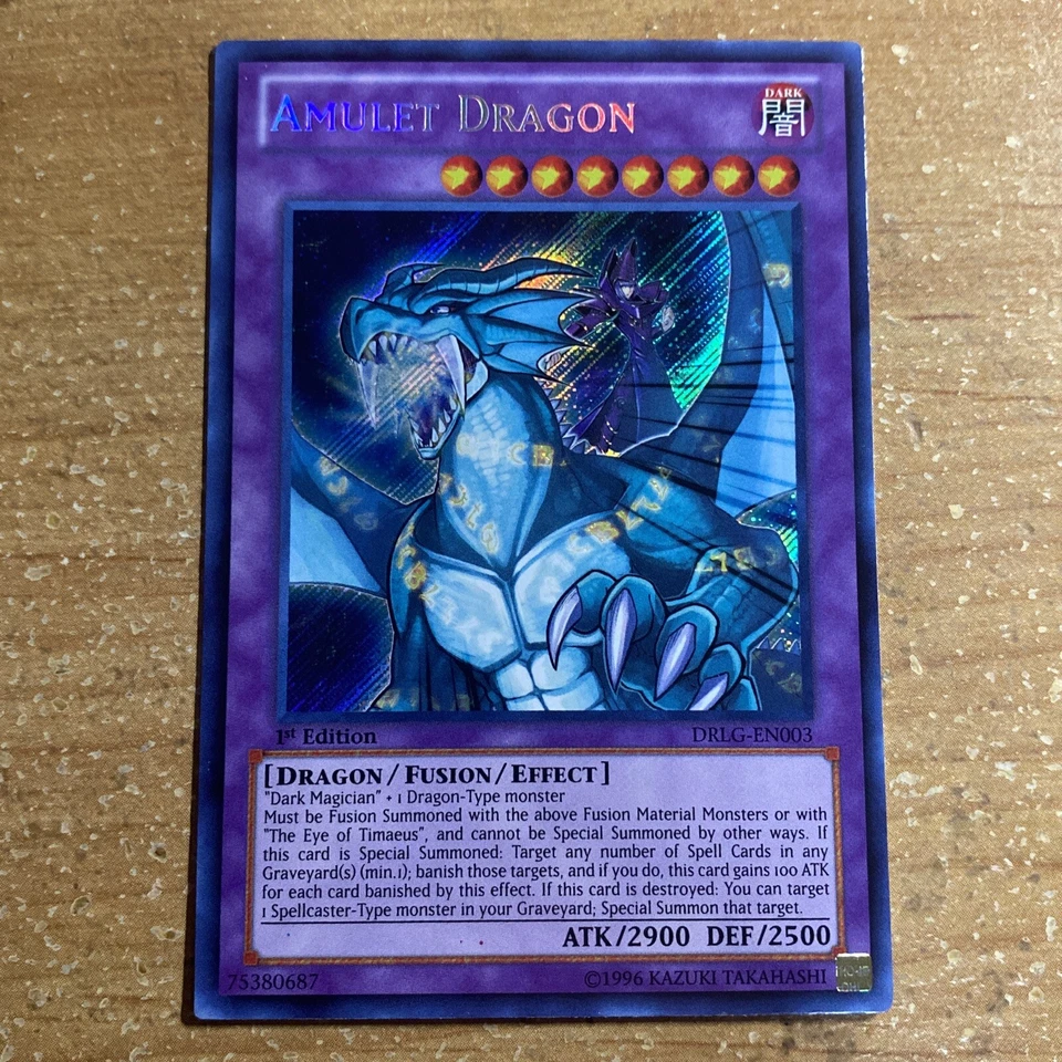 🔥 Yugioh Amulet Dragon DRLG-EN003 SECRET RARE 1ST EDITION HOLOFOIL 🔥 - Image 1 of 2