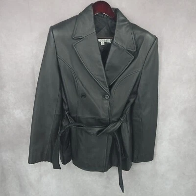 Valerie Stevens Leather Jacket Womens Medium Black Lambskin New Zealand - Image 1 of 4