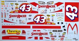 NASCAR DECAL #43 SPEED RACER 2008 DODGE CHARGER BOBBY LABONTE 1/24 - Picture 1 of 6