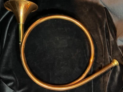 Vintage Large Brass/Copper French Horn Decoration 17" L x 9” - Image 1 of 4