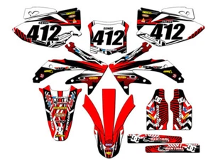 2008 CRF 450 R MAYHEM Red Senge Graphics Kit Compatible with Honda - Picture 1 of 10