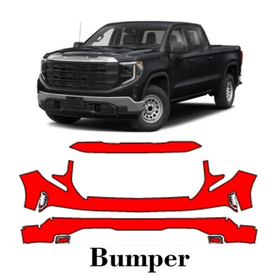 Front bumper PreCut PPF Paint Protection Film For GMC Sierra 1500 2022-2025 - Image 1 of 4