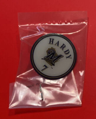 MILWAUKEE BREWERS JJ HARDY 2008 Collector Player Pin MLB Baseball SGA Orioles - Image 1 of 4