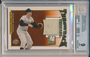 2002 Donruss Elite Brooks Robinson Throwback Threads Jersey Card BGS 9 #020/100