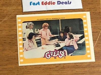 TOPPS 1978 THE GREASE THE MOVIE BUBBLEGUM CARD STICKER 13 SANDY RIZZO PINK LADY - Image 1 of 2
