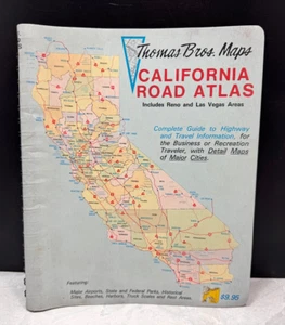 Thomas Bros Guide California Road Atlas 1982 Edition Spiral - Picture 1 of 9