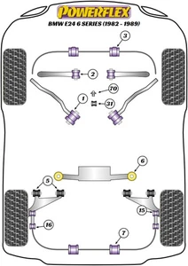 Powerflex Buchsensatz hinten für BMW E24 6er (1982 > 89) - Bild 1 von 4