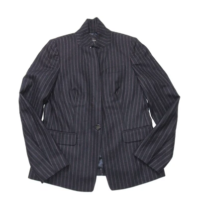 NWT J.Crew Regent Blazer in Navy Pinstripe Stripe Wool Flannel Jacket 10 $198 - Image 1 of 4