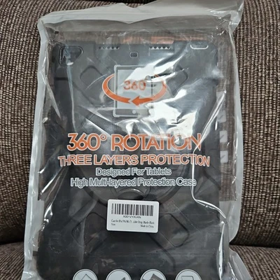 360 Rotation Ipad 9th/8th/7th Case with Handle + Shoulder Strap Black - Image 1 of 3