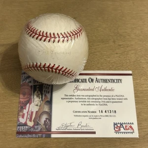 Don Larsen Autographed Official American League Baseball Yankees PSA/DNA Faded - Picture 1 of 7