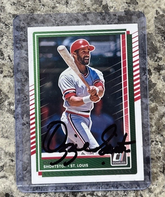 Ozzie Smith Signed Autographed Panini Donruss Card St. Louis Cardinals HOF #3 - Image 1 of 3