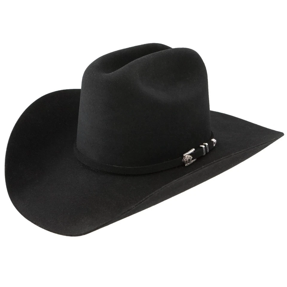 Stetson Buffalo Collection 4X Apache Black Felt Hat SBAPCH-754007 - Image 1 of 1
