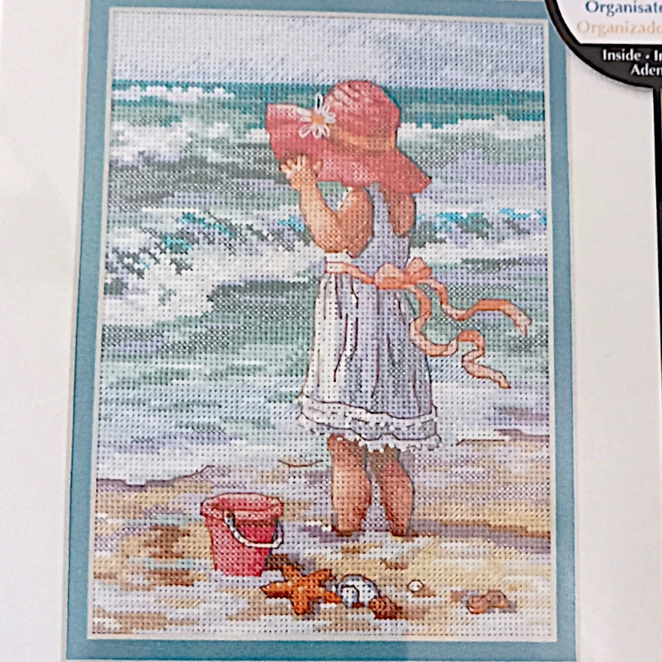 Dimensions Gold Counted Cross Stitch Kit 5 X 7 Girl at The Beach 65078