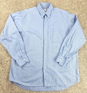Lacoste Regular Fit Cotton Knit Casual Dress Blue Shirt Mens Size 42 - Picture 1 of 11