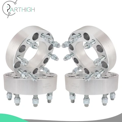 Separadores de rueda (4) 2" de grosor 14x1,5 117 CB para Chevy Silverado Sierra 2500HD 8x6,5 Foto 1 de 4