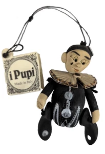 Clown - Laboratorio Pesaro I Pupi Handarbeit Italien Ton Christbaumschmuck - Bild 1 von 6