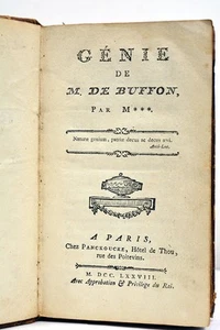 FERRY DE SAINT-CONSTANT (J.L.). Génie de M. de Buffon. 1778 - Picture 1 of 9