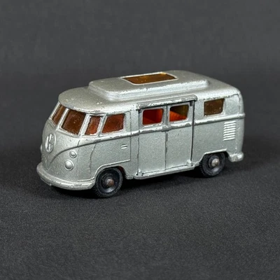 1960s Matchbox Lesney #34 Silver Volkswagen VW Camper Bus metal die cast car - Image 1 of 4