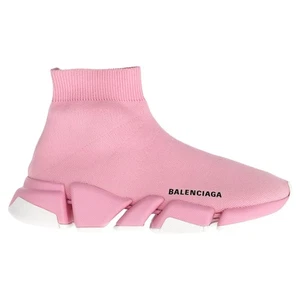 Balenciaga Speed 2.0 Sneakers Mit Zweifarbiger Sohle Aus Rosa Polyester - Bild 1 von 10