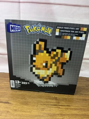 MEGA Pokemon Eevee 323 Piece Building Set New Pixelated Retro Figure Sold Out! - Image 1 of 4