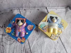 De colección Dana Kubick 2002 Stanley Cat latas cuadradas fiesta de cumpleaños y hora de acostarse - Imagen 1 de 10