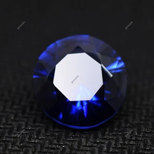 10 Ct Flawless Ceylon Blue Sapphire Loose gemstone Round Shape Faceted Sapphire - Picture 1 of 7