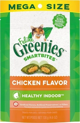 Greenies Feline Smartbites Healthy Indoor Cat Treats, Chicken Flavor, 4.6 oz. Pa - Image 1 of 4