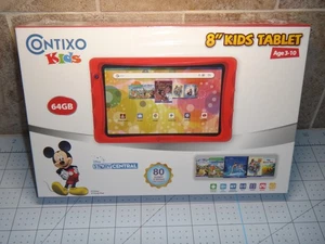 Contixo K80 8" Inch Kids 64GB Android Tablet w/ 80 Disney eBooks Wi-Fi  RED - Picture 1 of 4