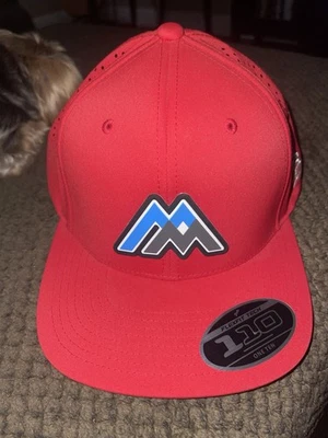 MM Branded Bills Men's RED Performance SNAPBACK Flexfit  Tech 110 Baseball Hat - Image 1 of 4