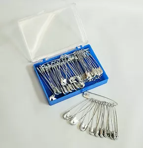 100-Pc. Safety Pins 1.7" Inch Diapers Sewing Crafting Jewelry Beading - Picture 1 of 1