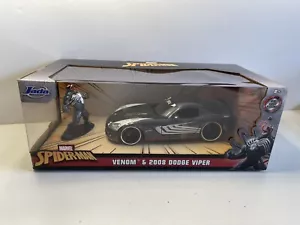 Jada 1:24 Hollywood Rides 2008 Dodge Viper With Venom Figure 31750 Spider Man - Picture 1 of 6