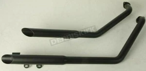 Mac Honda 1987-96 VT1100C 1100 Shadow Black Staggered Slash Exhaust System - Picture 1 of 2