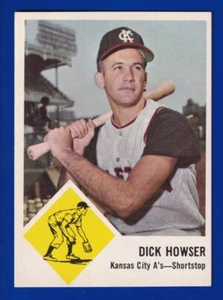 DICK HOWSER athleics A'S 1963 FLEER #15 EXMINT/NEARMINT SHARP CORNERS NO CREASES - Picture 1 of 2