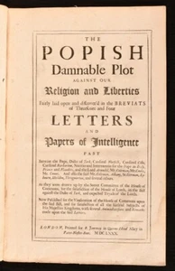 1680 The Popish Damnable Plot Popish Plot sehr selten Broschüre - Bild 1 von 6