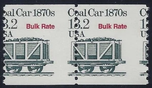2259 - 13.2c Misperf Error / EFO Pair "Coal Car" Mint NH - Picture 1 of 1
