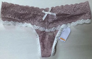 NWT JESSICA SIMPSON TAUPE THONG PANTY SIZE SMALL $12 - Picture 1 of 2