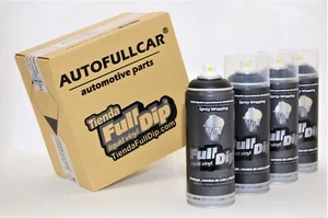 Lot de 4 Sprays Full Dip Vinyles liquides Noir Mat pelable 400 ML- Envoi Gratuit - Foto 1 di 4