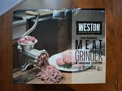 Weston 36-1001-W ручная луженая мясорубка и начинка для колбасы - серебристая - Изображение 1 из 4